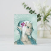 Fantasie-Elf-Kunst-Postkarte - Elven Prinzessin Postkarte (Stehend Vorderseite)
