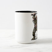 Fantasie-Elf und Ungeheuer-Tasse Zweifarbige Tasse (Mittel)