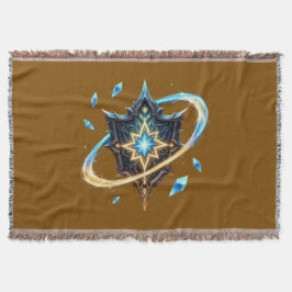 Fantasie-Emblem mit schwebenden Klingen – Magische Decke