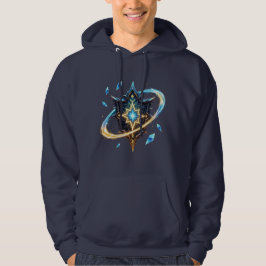 Fantasie-Emblem mit schwebenden Klingen – Magische Hoodie