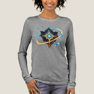 Fantasie-Emblem mit schwebenden Klingen – Magische Tri-Blend Shirt