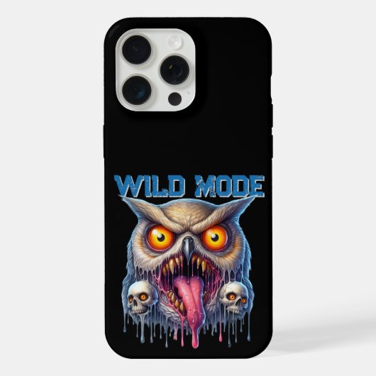Fantasie-Eule im Wild-Modus iPhone Hülle (Rückseite)