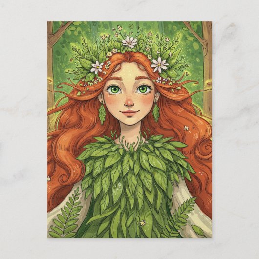 Fantasie, Fairy, Elf, Mavka, Märchen Postkarte (Vorderseite)