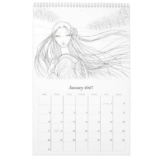 Fantasie-Farbton-Kalender Kalender (Jan 2027)