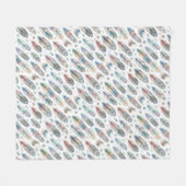 Fantasie-Feder Fleecedecke (Vorderseite (Horizontal))