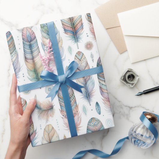 Fantasie-Feder Geschenkpapier (Schenken)