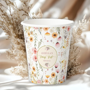 Fantasie Fee erste Wildblume Pappbecher