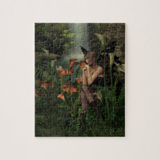 Fantasie feenhaftes SAT durch einen Wasserfall, Puzzle