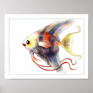 Fantasie-Fisch-Plakat: Angelika Poster