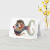Fantasie-Fische: Extravagant Karte (Gelbe Blume)