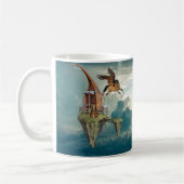 Fantasie fliegender Drache Wolken Kaffeetasse (Links)