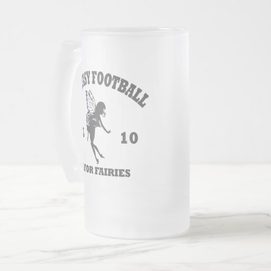 Fantasie-Fußball-Bier-Tasse Mattglas Bierglas (Vorderseite Links)