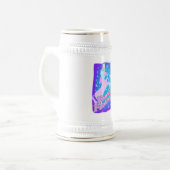 Fantasie-Fußball Bierglas (Vorderseite Links)