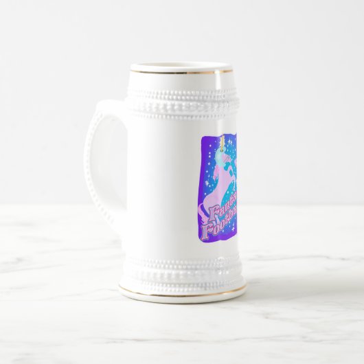 Fantasie-Fußball Bierglas (Vorderseite Links)