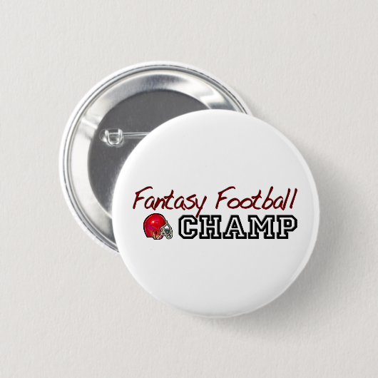 Fantasie-Fußball-Champion Button (Vorne & Hinten)