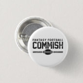 Fantasie-Fußball Commish Button (Vorne & Hinten)