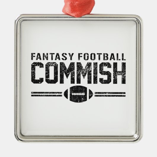 Fantasie-Fußball Commish Ornament Aus Metall (Vorne)