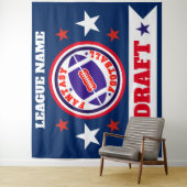 Fantasie-Fußball-Entwurfs-Hintergrund Wandteppich (Beispiel)