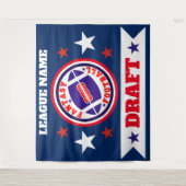 Fantasie-Fußball-Entwurfs-Hintergrund Wandteppich (Vorderseite)