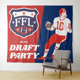 Fantasie-Fußball-Entwurfs-Party Wandteppich