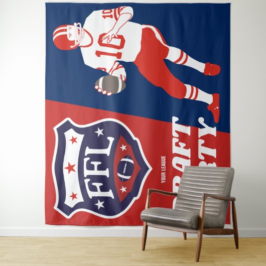 Fantasie-Fußball-Entwurfs-Party Wandteppich (Beispiel)