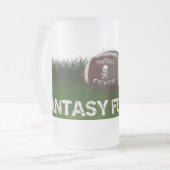 Fantasie-Fußball-Fieber Mattglas Bierglas (Vorderseite Links)