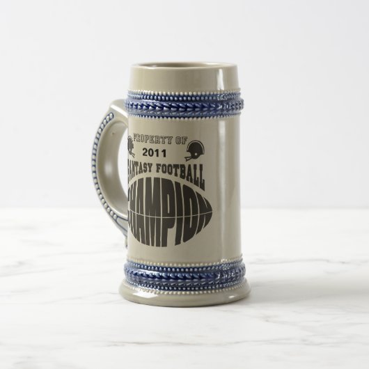 Fantasie-Fußball-Meister Bierglas (Vorderseite Links)