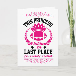 Fantasie Fußball Prinzessin Lustiges Party-Design Karte