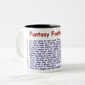 Fantasie-Fußball-Regeln Zweifarbige Tasse (Vorderseite Links)