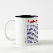 Fantasie-Fußball-Regeln Zweifarbige Tasse (Links)