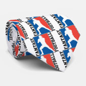 Fantasie-Fußball, rotes weißes und blaues Logo Krawatte (Gerollt)