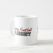 Fantasie-Fußball-Süchtiger Kaffeetasse (Vorderseite Links)
