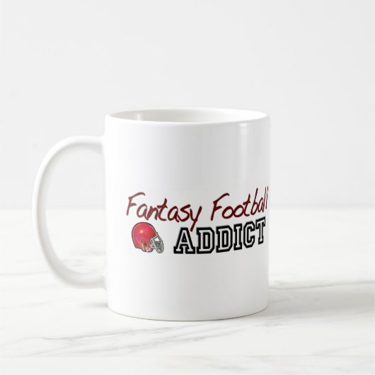 Fantasie-Fußball-Süchtiger Kaffeetasse (Links)