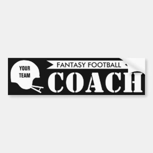 Fantasie-Fußball-Trainer Autoaufkleber