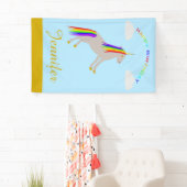 Fantasie Geburtstag Einhorn Regenbogen und Wolken  Banner (Insitu)