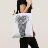 Fantasie-gemustertes Elefant-Gekritzel 2 Tasche (Von Nahem)