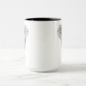 Fantasie-gemustertes Elefant-Gekritzel Tasse (Zentrum)