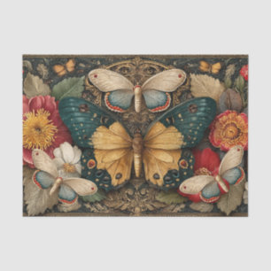 Fantasie-Gotische-Motten-Garten-Collage-Decoupage Seidenpapier