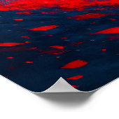 Fantasie Große Welle mit Kirschblüten Poster (Ecke)