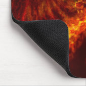 Fantasie-großer roter Drache-atmenfeuer Mousepad (Ecke)