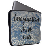 Fantasie hat keine Grenzen für blauen Himmel, puff Laptopschutzhülle (Vorne Rechts)