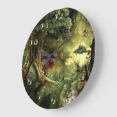 Fantasie im Amazonas Große Wanduhr (Winkel)