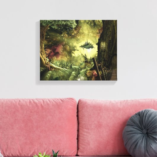 Fantasie im Amazonas Leinwanddruck (Insitu (Wohnzimmer))