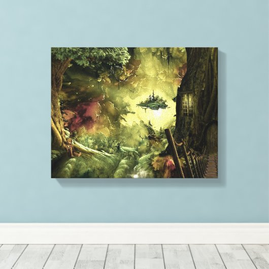 Fantasie im Amazonas Leinwanddruck (Insitu (Holzboden))