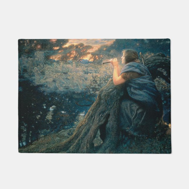 Fantasie in Twilight (von Edward Robert Hughes) Fußmatte (Vorderseite)