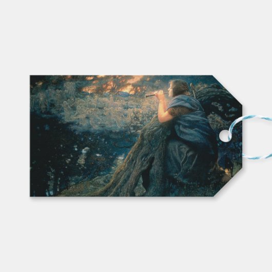 Fantasie in Twilight (von Edward Robert Hughes) Geschenkanhänger (Vorderseite (Horizontal))