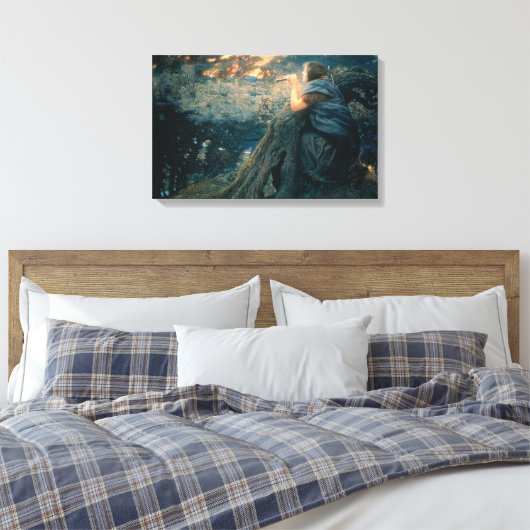 Fantasie in Twilight (von Edward Robert Hughes) Leinwanddruck (Insitu (Schlafzimmer))