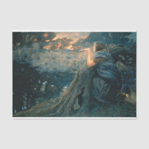 Fantasie in Twilight (von Edward Robert Hughes) Seidenpapier