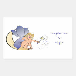Fantasie ist Magie Fairy Rechteckiger Aufkleber