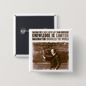 Fantasie ist wichtiger als Wissen Button (Vorne & Hinten)